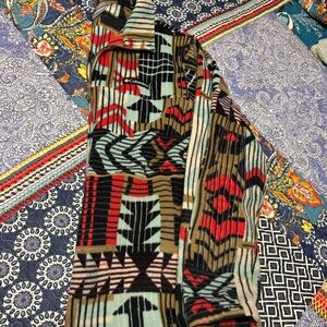 Columbia Multicolor Aztec Fleece Jacket with Red Accents